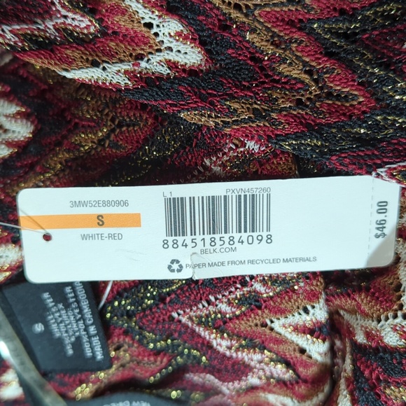 New Directions NWT Open Front Topper Sleeved Cape Women's Sz. S Print 3/4 Sleeve - Picture 9 of 14